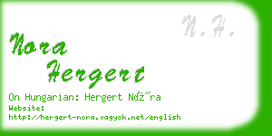 nora hergert business card